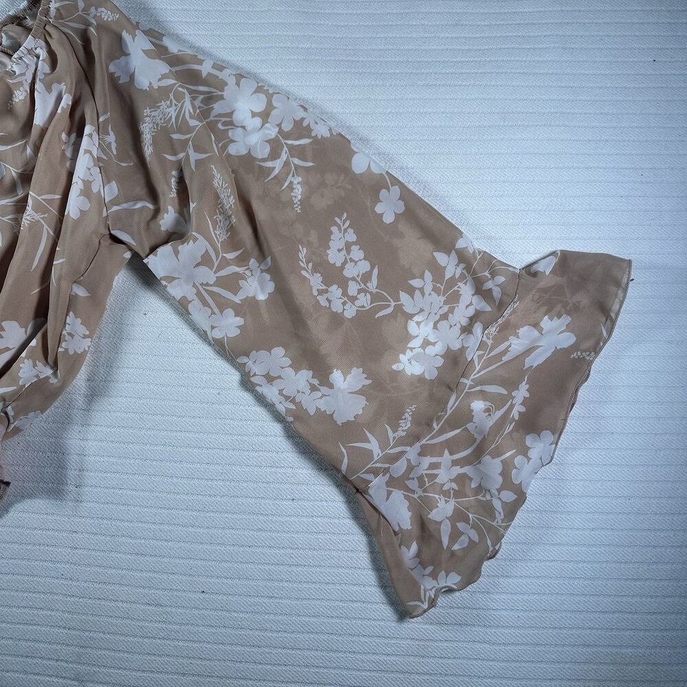 Peach Love California Pink Floral Long Sleeve Bodysuit - Picture 6 of 11